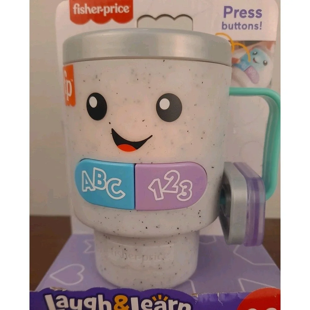 Fisher Price Laugh & Learn Wake Up & Learn Coffee Mug Interactive Sounds Works
